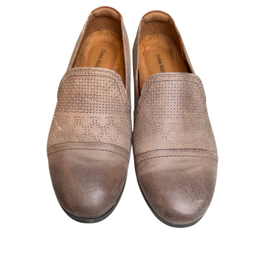 Cobb Hill Women Crosbie Slip On Loafers 9W Taupe Leather CI6212 Comfort Career‎
